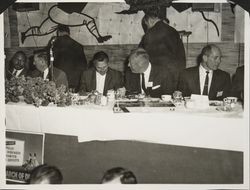 Sports figures at the Red Coat banquet for the benefit of the March of Dimes at the Flamingo Hotel, Santa Rosa, California, 1960