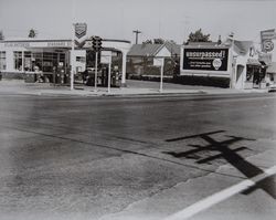 Corner of Fourth Street and the Redwood Highway, Santa Rosa, California, 1957