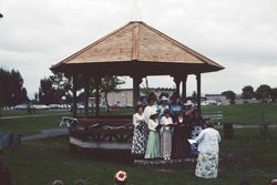 Dedication of the new gazebo at Willard Libby Park in Sebastopol, California, Oct. 1976