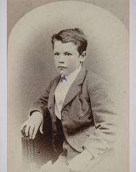 Portrait of an unidentified young boy taken in the 1880s