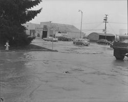 Flooding on Third Street and Mountain View Avenue, Petaluma, California, about 1958