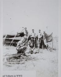 Fred L. Volkerts, Jr. at a US Marine Corps camp during World War II, likely Camp Pendleton, California, about 1942