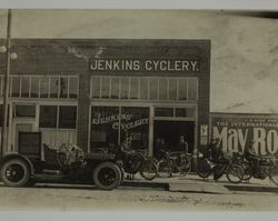 Jenkins Cyclery building, 122 Fourth Street, Santa Rosa, California, between 1900 and 1910