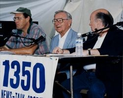 Racing question and answer pros at the Sonoma County Fair, Santa Rosa, California