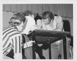Wrist wrestling contestants, Petaluma, California, 1963-1966