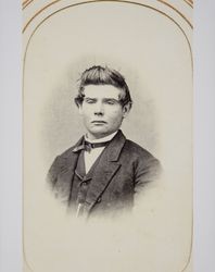 Portrait of an unidentified young man taken in Petaluma, California in the 1870s