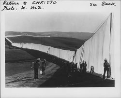 Erecting the Running Fence, Petaluma, California, September 1976