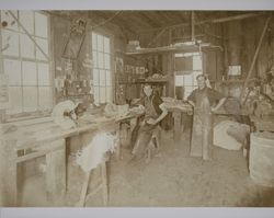 Mane Brothers, harness makers, Petaluma, California, about 1910