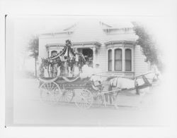 C. Poehlmann and Co. wagon decorated for a parade, Petaluma, California, 1905