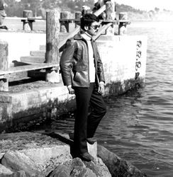 Mattei Brothers men's and women's fashions modeled along the Sausalito waterfront