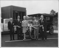 Ribbon cutting for new California State Auto Association building, Petaluma, California, June, 1969