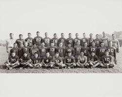 Class B football squad of Petaluma High School, 1940