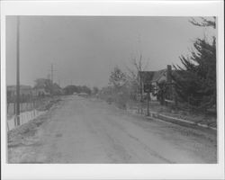 Looking south on Hardies Lane about 100 feet from intersection of Russell Ave, Santa Rosa, California, 1967