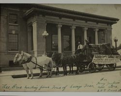 Lee Bros. hauling tires for Henry Jenkins, Santa Rosa, California, between 1910 and 1920