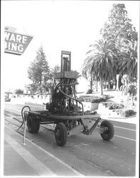 Tearing up Main Street, Petaluma, California, about 1952