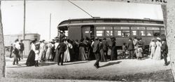 First electric railroad car in Santa Rosa