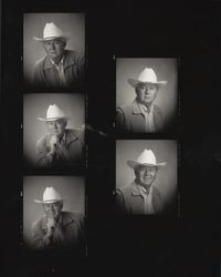 Five photographic views of Jimmie Rogers at the Sonoma County Fair, Santa Rosa, California, 1986