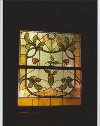 Stained glass windows in the former Petaluma Christian Church, Petaluma, California, about 2005