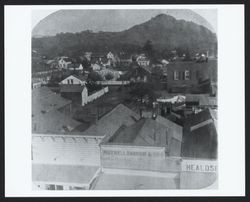 Rooftops of Healdsburg--Fitch Mountain in background