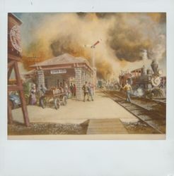 Santa Rosa railroad battle, Petaluma, California