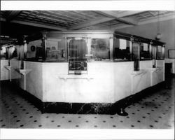 Interior of the Bank of Italy, Petaluma, California, about 1923
