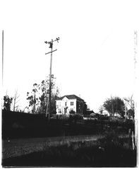 Unidentified two-story house in rural Petaluma, California, 1930s or 1940s