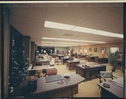 Furniture department at King's Office Supply, Santa Rosa, California, 1972