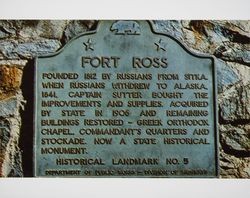 Fort Ross State Historical Monument-California, "Historical Landmark Plaque," 1970s