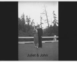 Juliet and John Begley, Guerneville?, California, about 1944