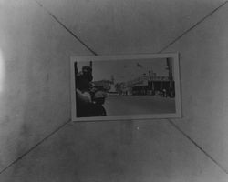 Petaluma egg basket float on Main Street near B Street, Petaluma, California, about 1923