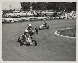 Midget car track at the Sonoma County Fair Grounds, Santa Rosa, California, July 19, 1964