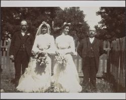 Bridal party at wedding in, Dixon, California, between 1890 and 1900