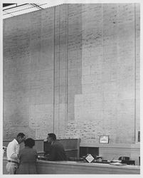 Interior of Wells Fargo Bank, Petaluma, California, about 1965