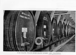 Wine vaults, Italian Swiss Colony Winery, Asti, California