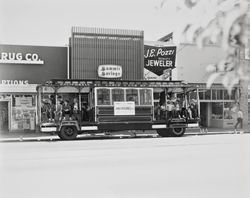 California St. Cable Car of San Francisco at the grand opening of Summit Savings, 119 North Main Street, Sebastopol, California, October, 1967