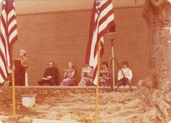 Speaker at the Sebastopol Library dedication Sept. 12, 1976, Sebastopol, California, 1976