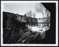 Courtyard of Jay Cee House Apartments, Santa Rosa, California, 1966