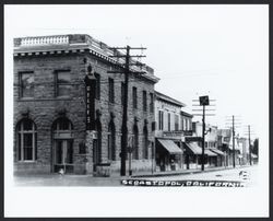 Sebastopol National Bank and row of shops on Santa Rosa Avenue