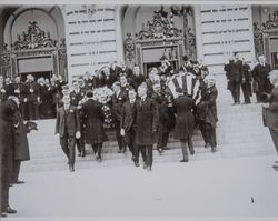 Funeral service of the murdered San Francisco police detectives, committed by the Howard Street Gang, San Francisco, California, December 1920