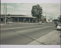 Corner view of Santa Rosa Central Library, Third Street and D Street, Santa Rosa, California, about 1970