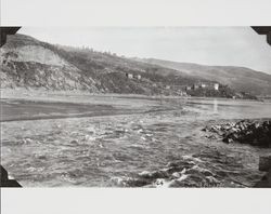 Construction of the jetty at the mouth of the Russian River at Jenner, California, November 10, 1932