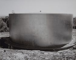 Construction of a large water storage tank, Santa Rosa, California, 1950s