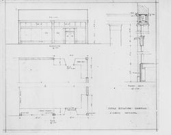 Architectural drawings for alterations for a store located in Guerneville, California prepared by J. Lindsay, contractor, about 1920