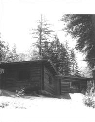 Cheever log cabin just outside town of Occidental, Sonoma County, California, July 1949