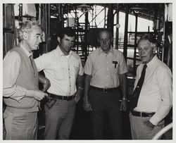 Tom Nunes and friends at the 1975 Dairy of the Year at the Sonoma County Fair, Santa Rosa, California