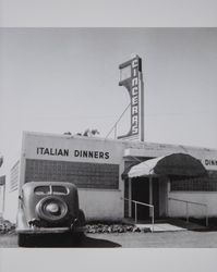 Entry to Cincera's Italian Restaurant, Petaluma, California, 1950s