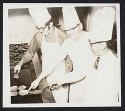 Flipping pancakes at Lions Club pancake breakfast