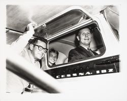 Hugh Codding and passengers of a Cessna 182, Santa Rosa, California, 1960