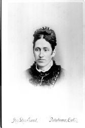 Cabinet card portrait of an unidentified female Farley family member, 1871