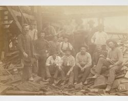 Sawmill crew in the Occidental region of Sonoma County, early 1900s